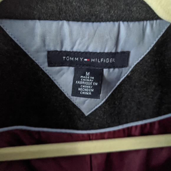 Tommy Hilfiger Charcoal Wool Blend Peacoat Jacket - Picture 6 of 6